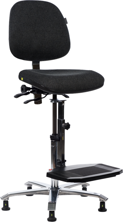 Ergo 2308 ESD Chair with Adjustable Seat Angle Lumbar Support Anthracite Dralon D07 ESD